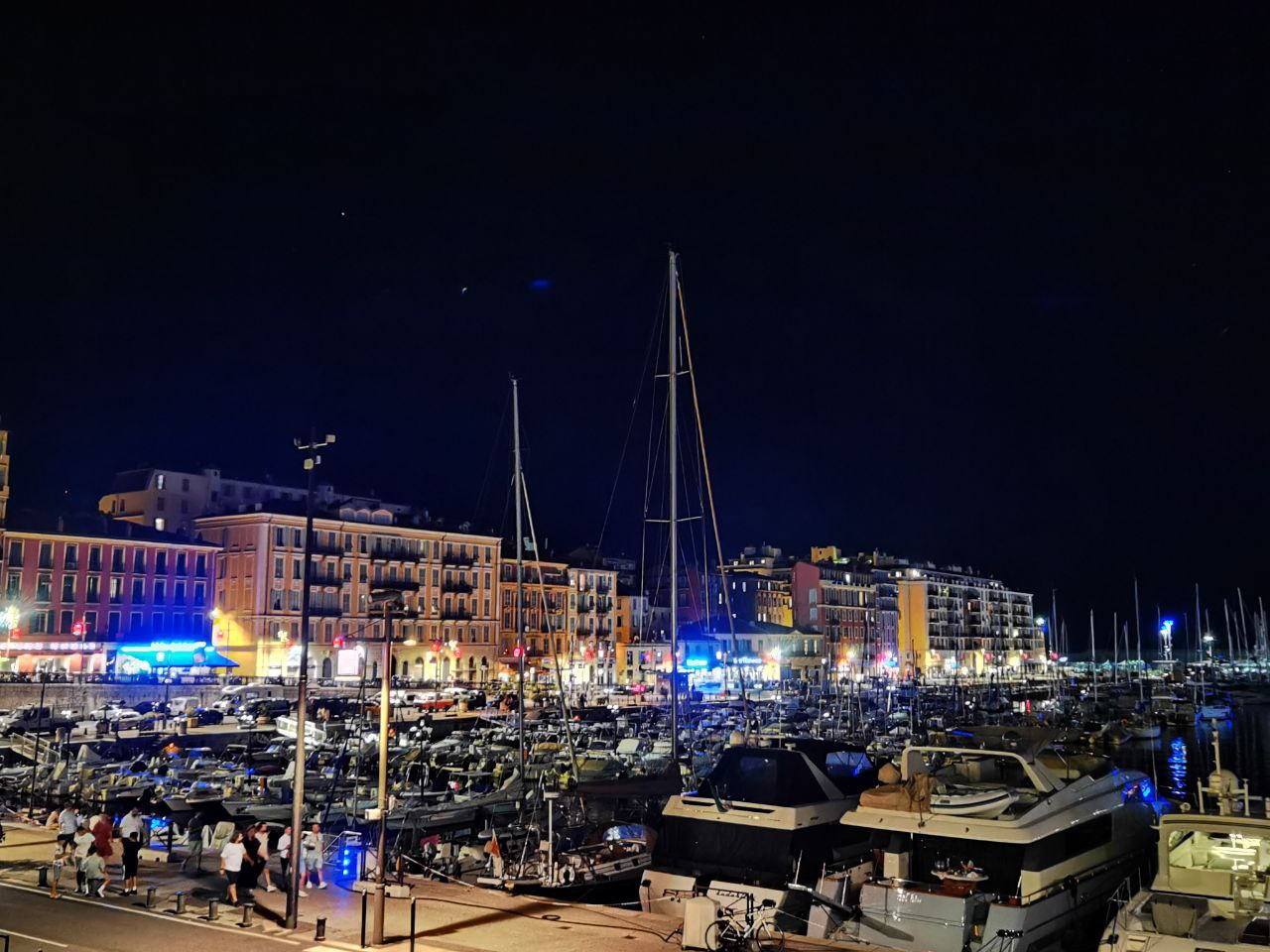 An image of boats taken in Nice, France